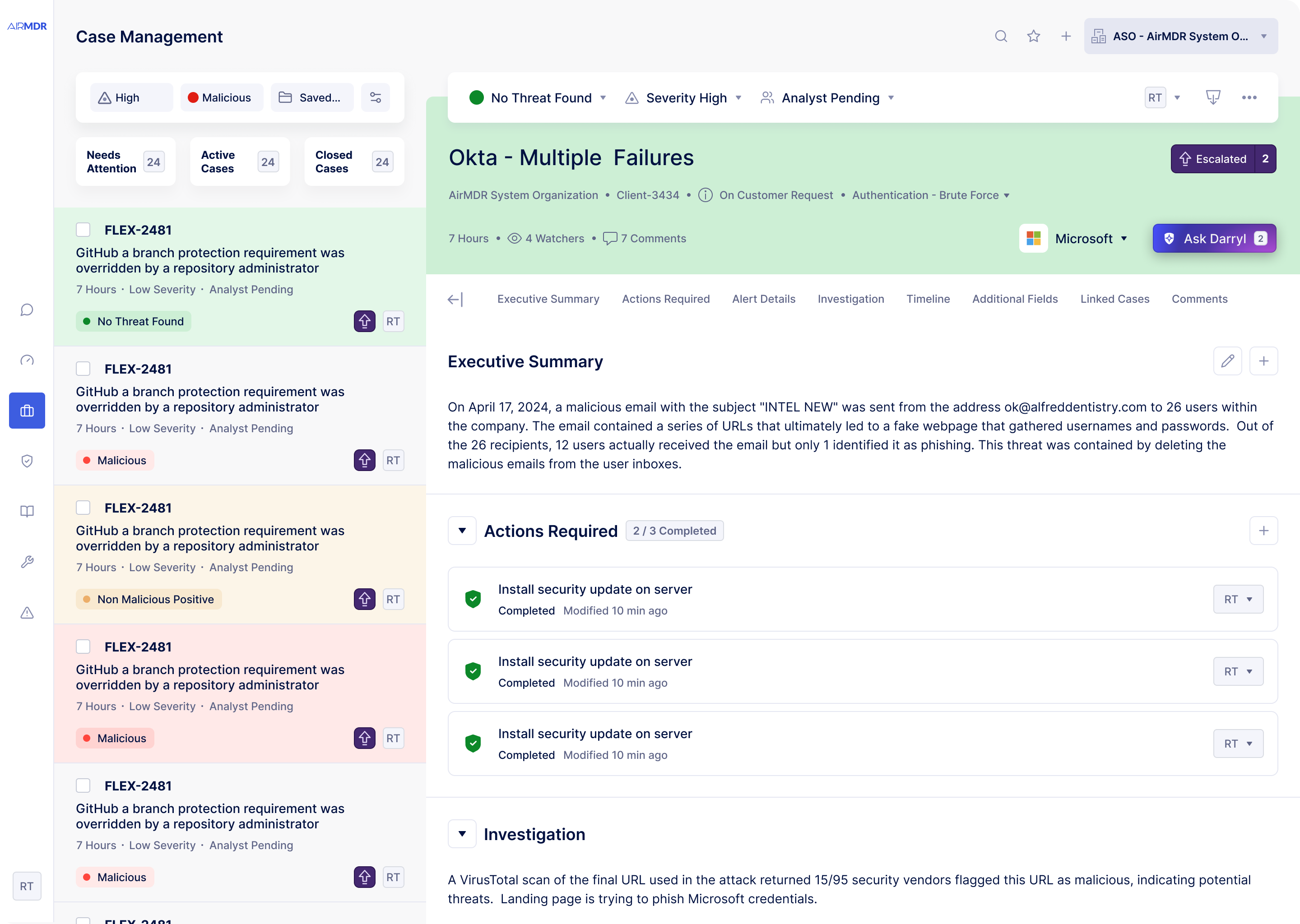 Decision state color system